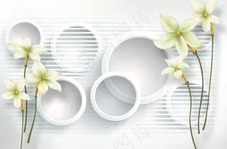 时尚简约立体花朵图片