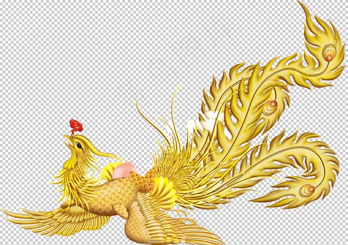 国潮凤凰插画图片