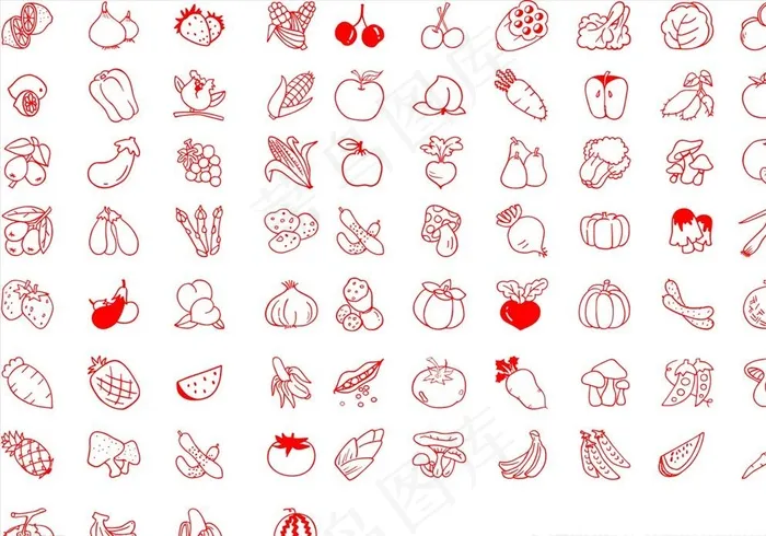 蔬菜水果简笔画图片
