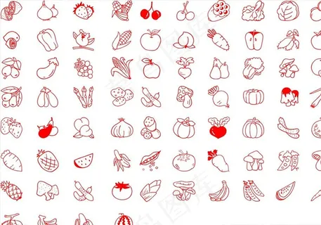 蔬菜水果简笔画图片 蔬菜水果简笔画图片