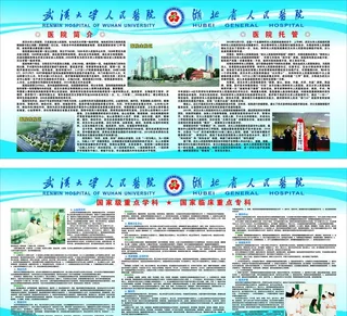 武汉大学人民医院展板图片