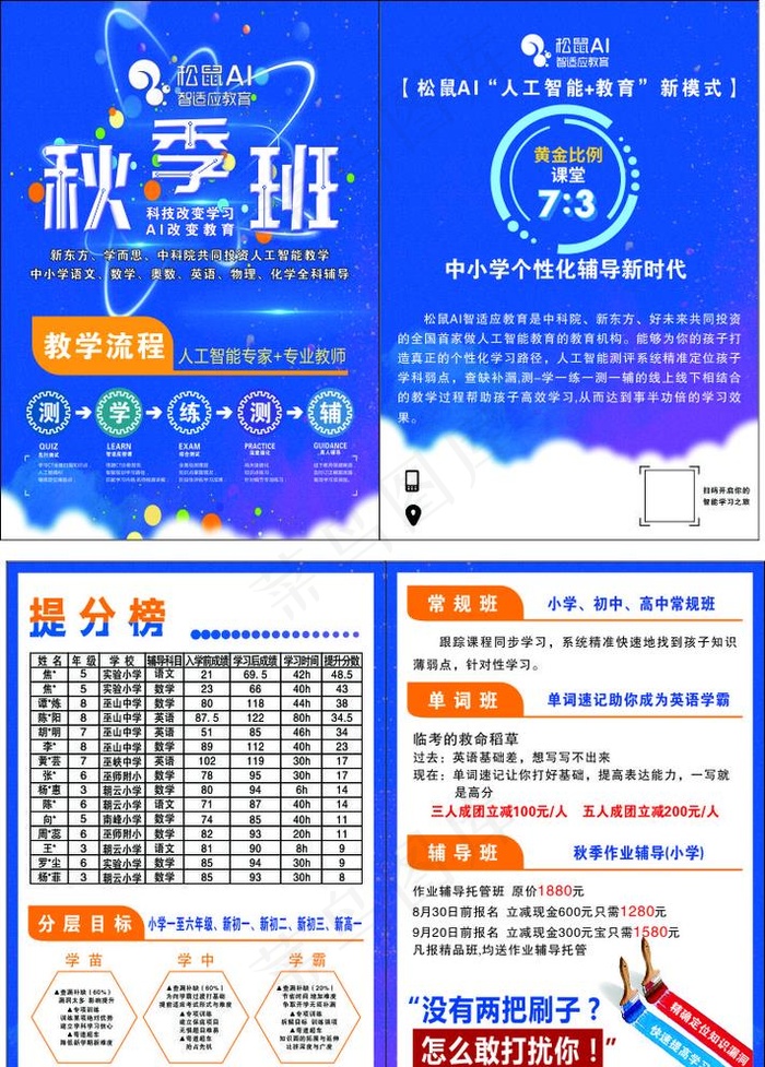 松鼠AI折页图片cdr矢量模版下载