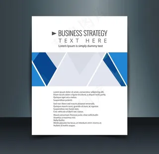 蓝色企业宣传册图片