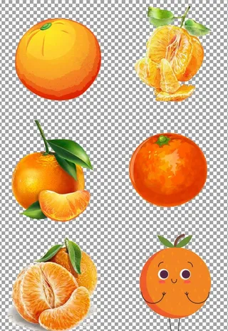 手绘水果橘子图片