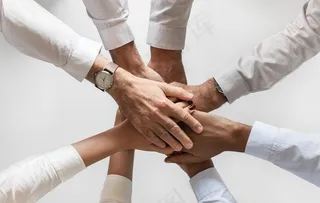 商务携手合作团结摄影图片