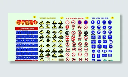 驾校路标图片