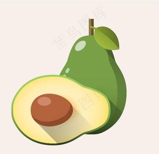 卡通牛油果图片