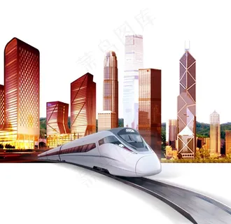 城市里的高铁图片