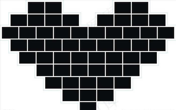 爱心照片墙图片