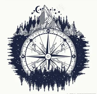 手绘插画图腾矢量图下载图片