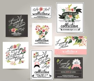 优雅花卉卡片图片