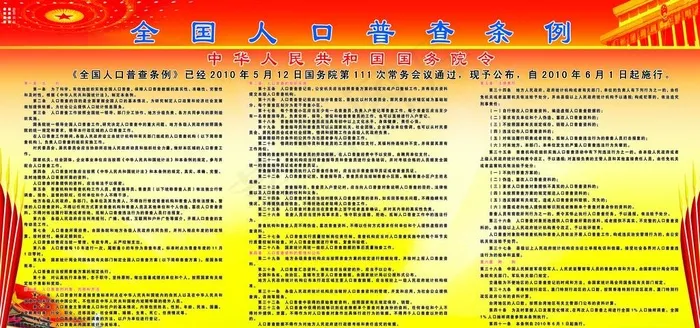全国人口普查条例图片(6803X3402(DPI:72))psd模版下载