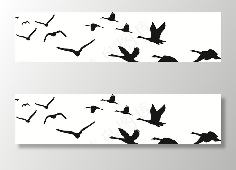 大雁矢量图图片