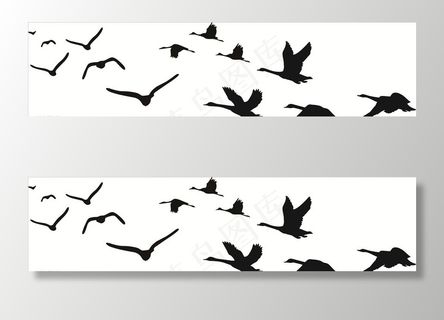 大雁矢量图图片