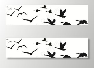 大雁矢量图图片