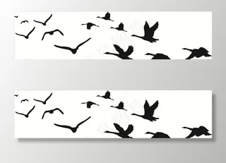 大雁矢量图图片