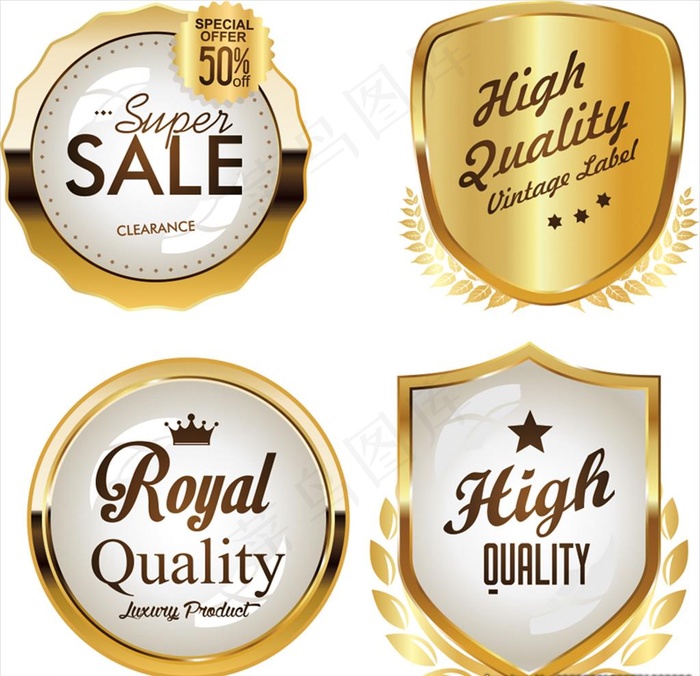 金色标签 金色花纹 金色图案图片