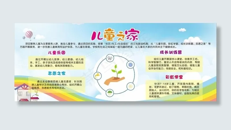 社区儿童之家图片cdr矢量模版下载
