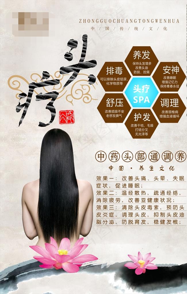头疗文化海报图片(2362X3544(DPI:100))psd模版下载