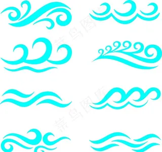 波浪 矢量图图片