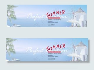 夏季服装海报淘宝banner图片