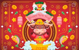 牛年 牛年海报图片