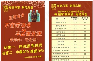 金种子酒瓶台卡同庆楼喜庆祥云图片