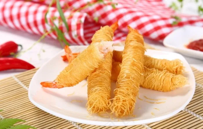 面线虾 料理美食 美食拍菜鸟图库片