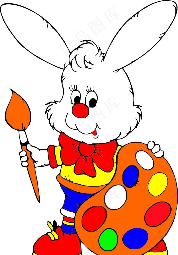 卡通兔子图片cdr矢量模版下载