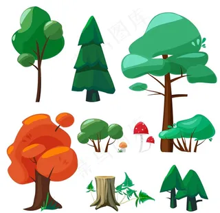 矢量植物树图片