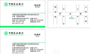 中国农业银行名片 l图片