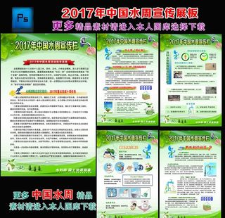 2017年中国水周宣传展板图片