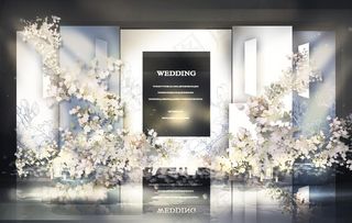 银灰色婚礼图片