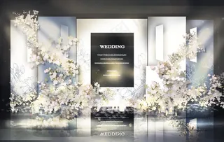 银灰色婚礼图片