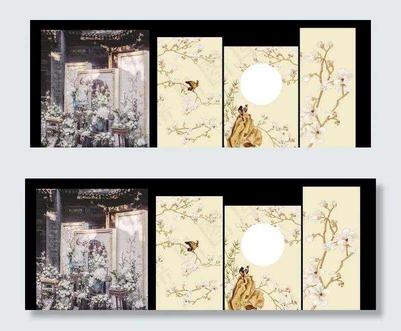 玉兰花婚礼图片cdr矢量模版下载