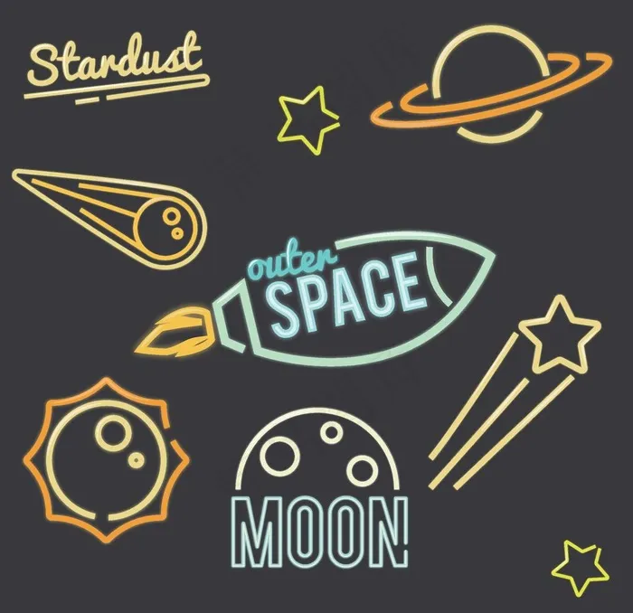 LED荧光灯图片eps,ai矢量模版下载