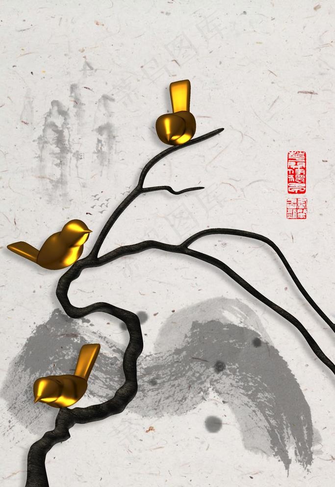 中国风装饰画图片(6299X9449(DPI:200))psd模版下载