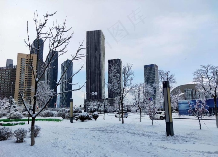 大连科技学院雪景图片