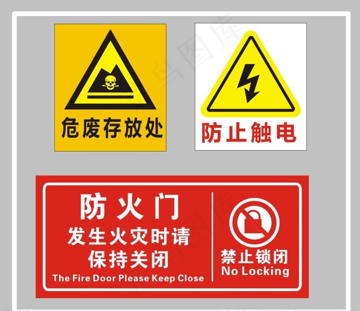 防火门   危废存放标识图片