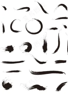 喷溅毛笔字元素图片 喷溅毛笔字元素图片
