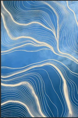 蓝色背景纹理金色线条纹理图片