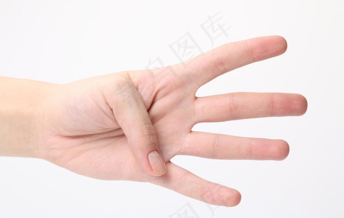 四根手指图片