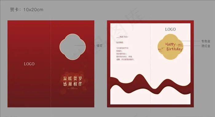 生日会贺卡图片cdr矢量模版下载