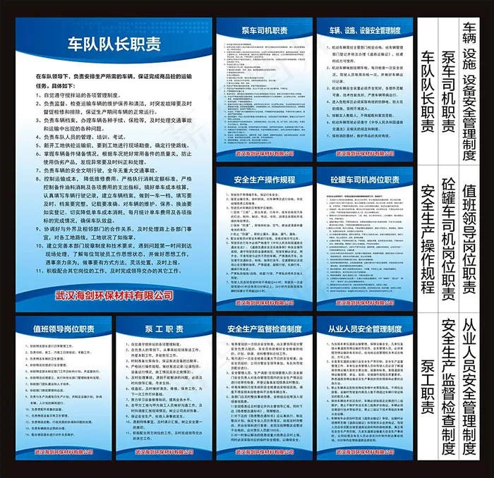 蓝色制度牌图片cdr矢量模版下载