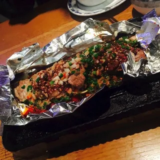锡纸烤脑花图片 锡纸烤脑花图片