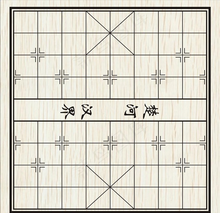 象棋棋盘图片cdr矢量模版下载