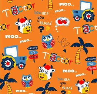 卡通无缝印花图案图片