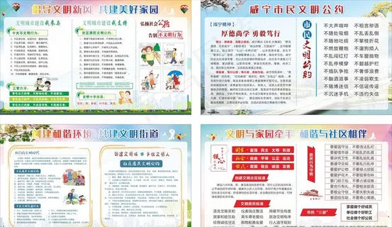 小区创文宣传展板图片 小区创文宣传展板图片