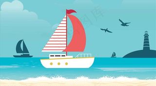 矢量帆船图片