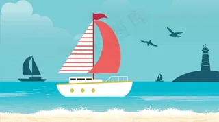 矢量帆船图片